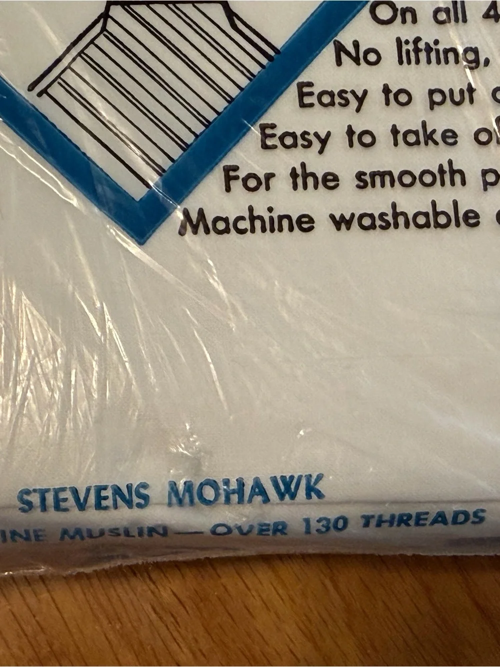 🆕 Stevens Mohawk NOS pure white double/Full fitted sheet 100% cotton fine muslin